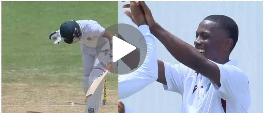 [Watch] Keshav Maharaj Shell-Shocked As Shamar Joseph's Fiery In-Swinger Knocks Him Up